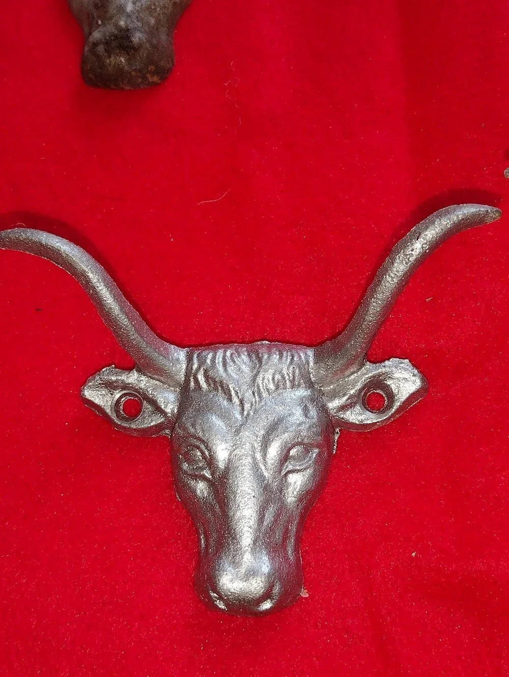 Metal Bull Head Drawer Pull in Silver 12 Totalvabput Two Inches Big